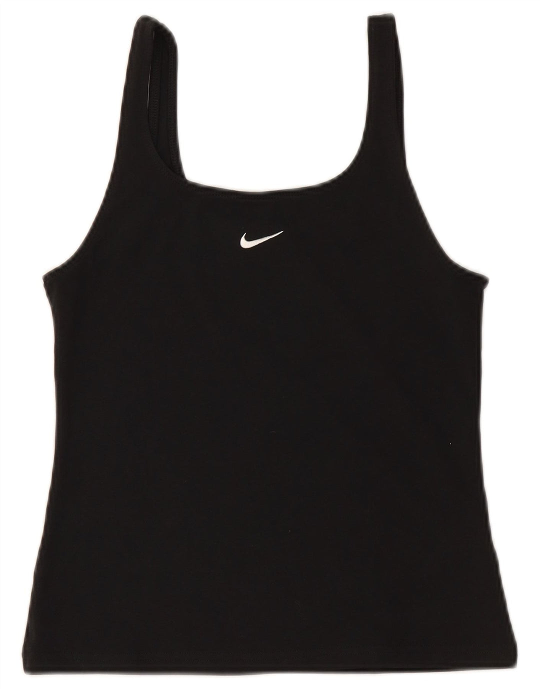 NIKE Femmes Crop Cami Top UK 12 Moyen Noir Coton