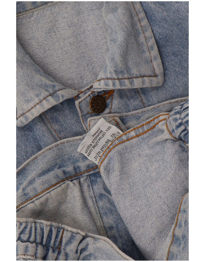 Veste en jean vintage pour garçons 12-13 ans en coton bleu