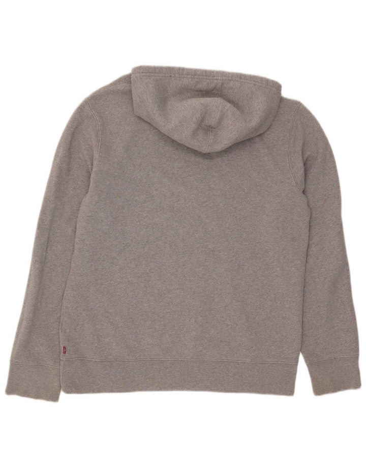 Levi's Pull à Capuche Graphique Homme Gris Coton Large