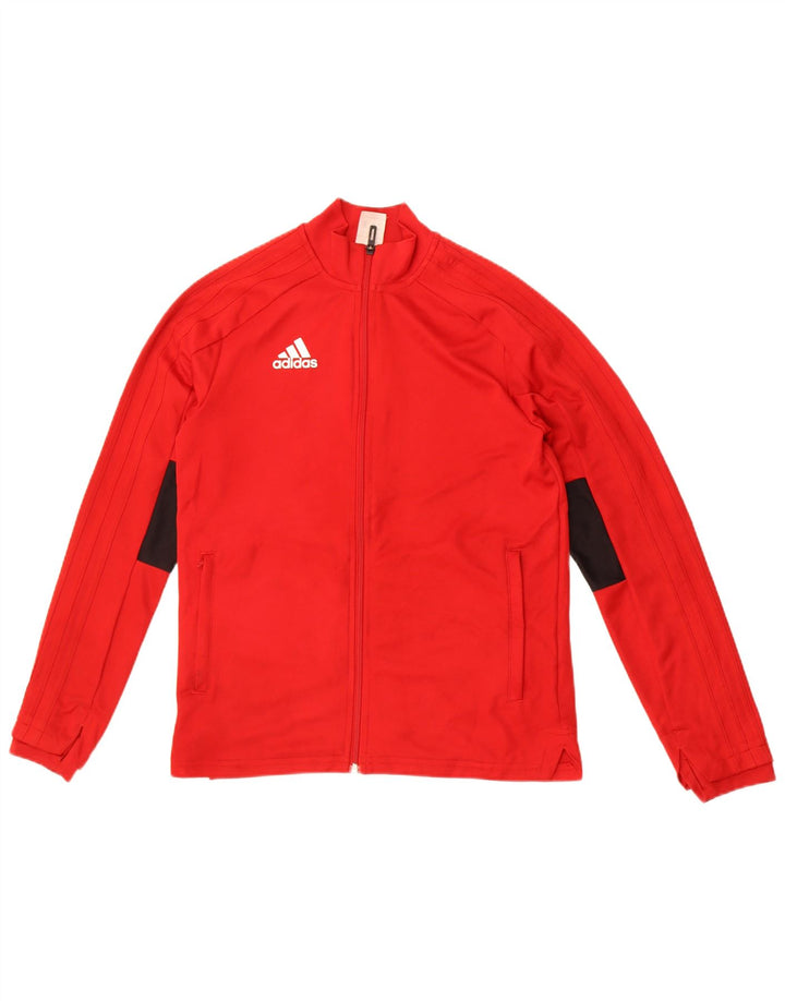 Adidas Veste de Survêtement Garçon 13-14 ans Rouge Colorblock Polyester