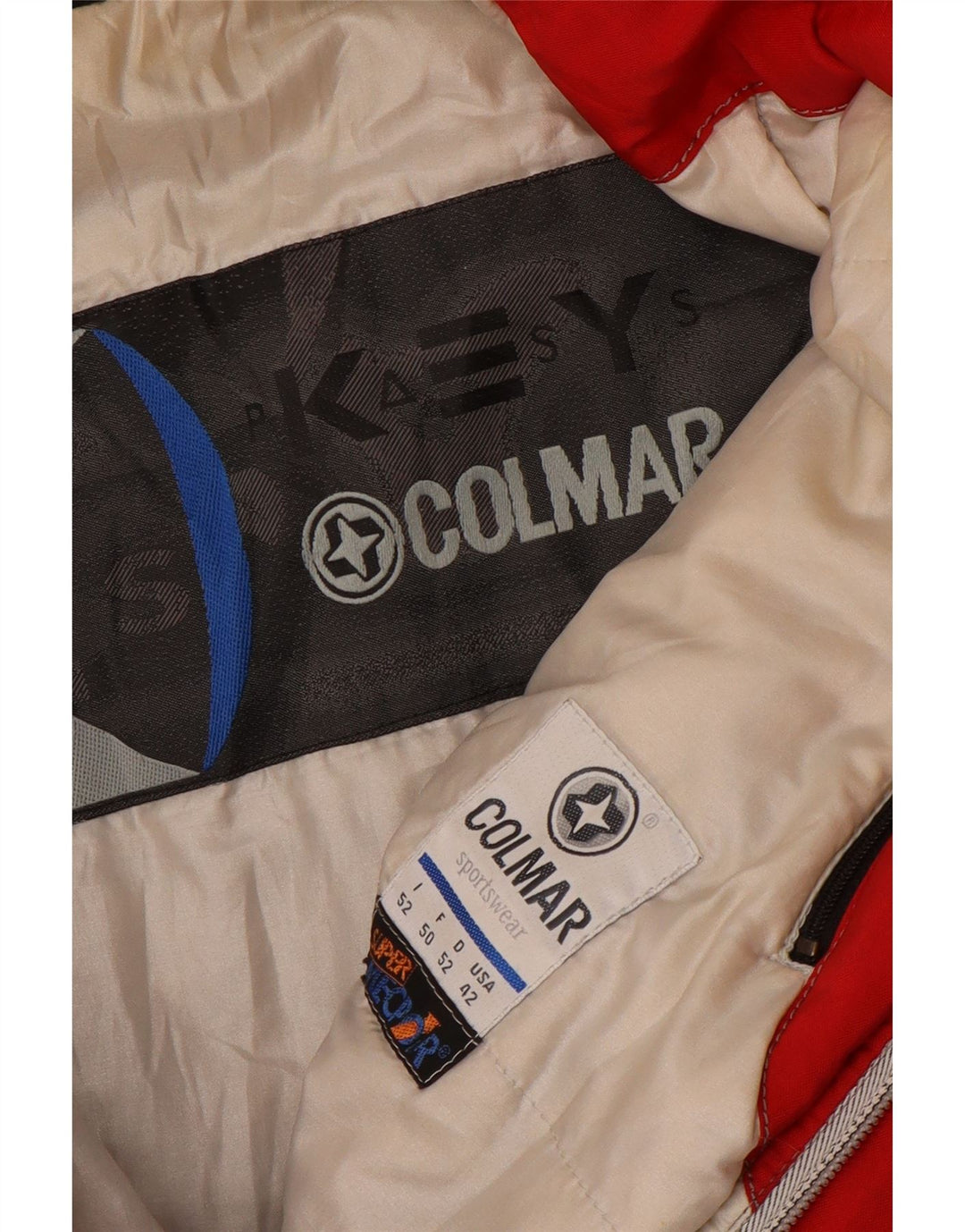 Colmar Veste de ski graphique pour homme EU 52 Large Rouge Colourblock