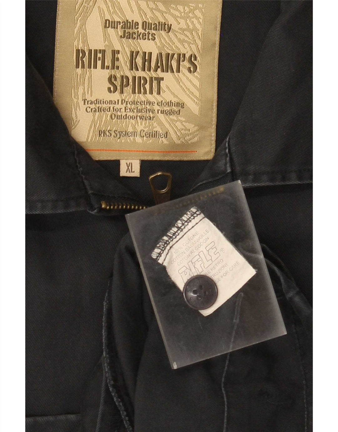 Rifle Veste Bomber Homme UK 42 XL Bleu Marine Coton