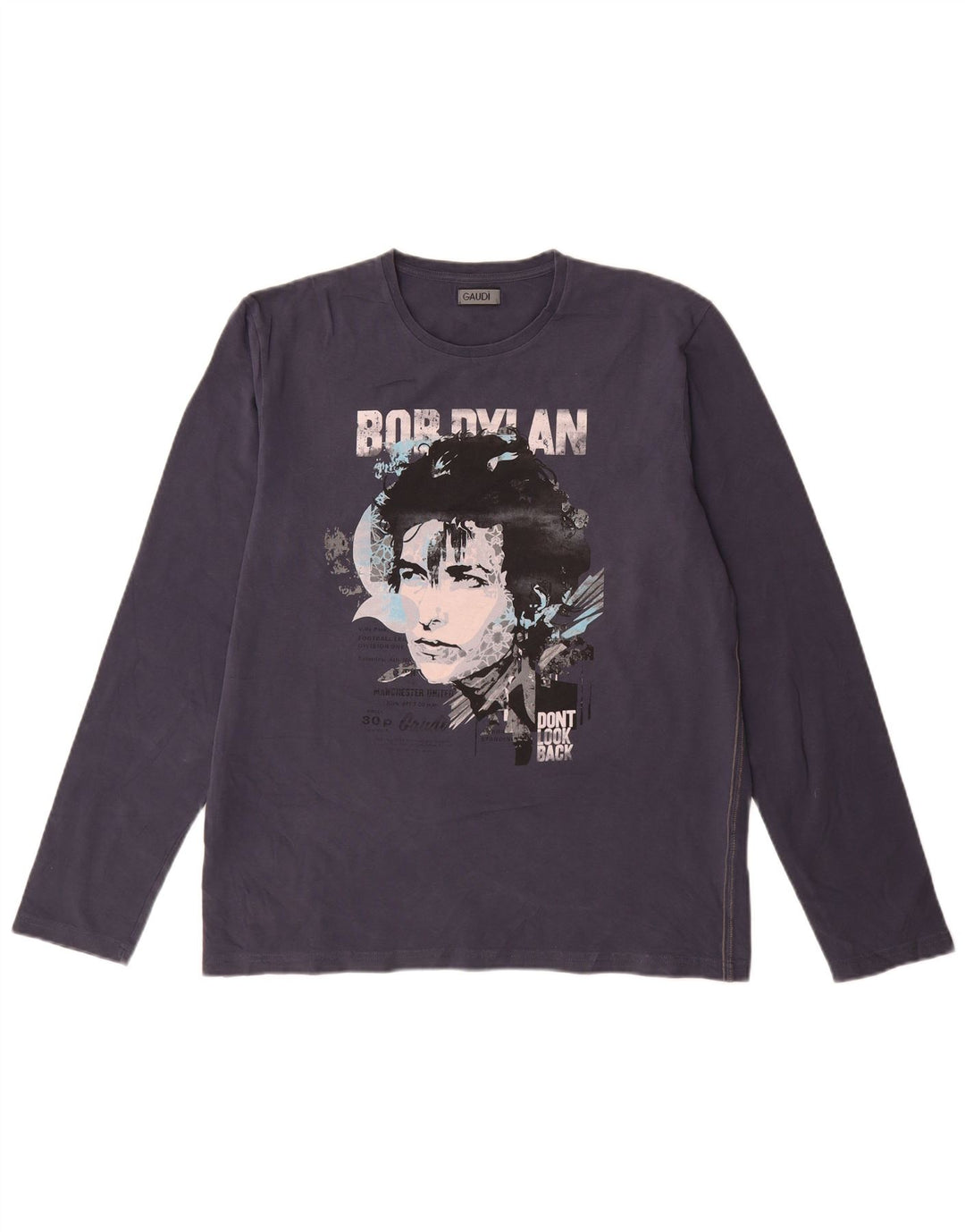 Gaudi Homme Graphique Top Manches Longues 2XL Bleu Marine Coton