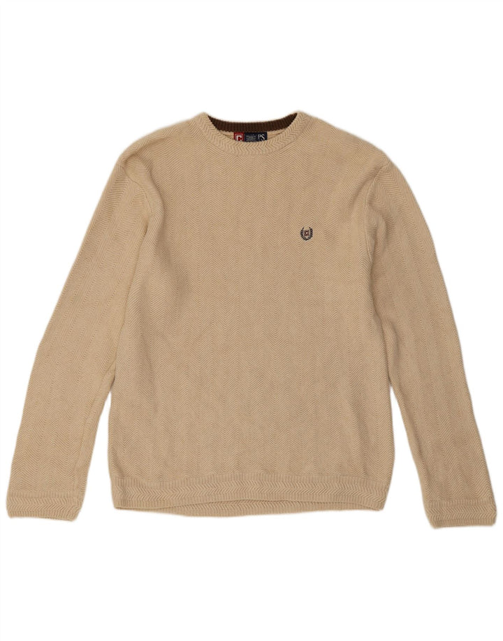 Chaps Pull col rond homme en coton à chevrons beige moyen
