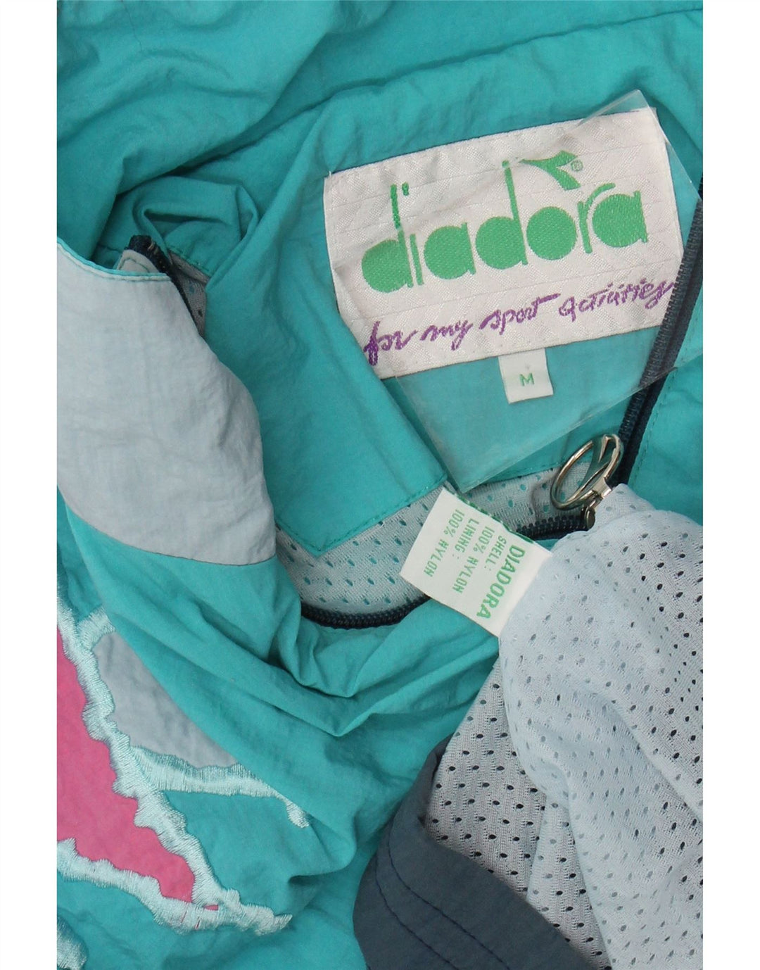 DIADORA Veste de Survêtement Coupe Ample Homme Bleu Moyen Nylon Colorblock