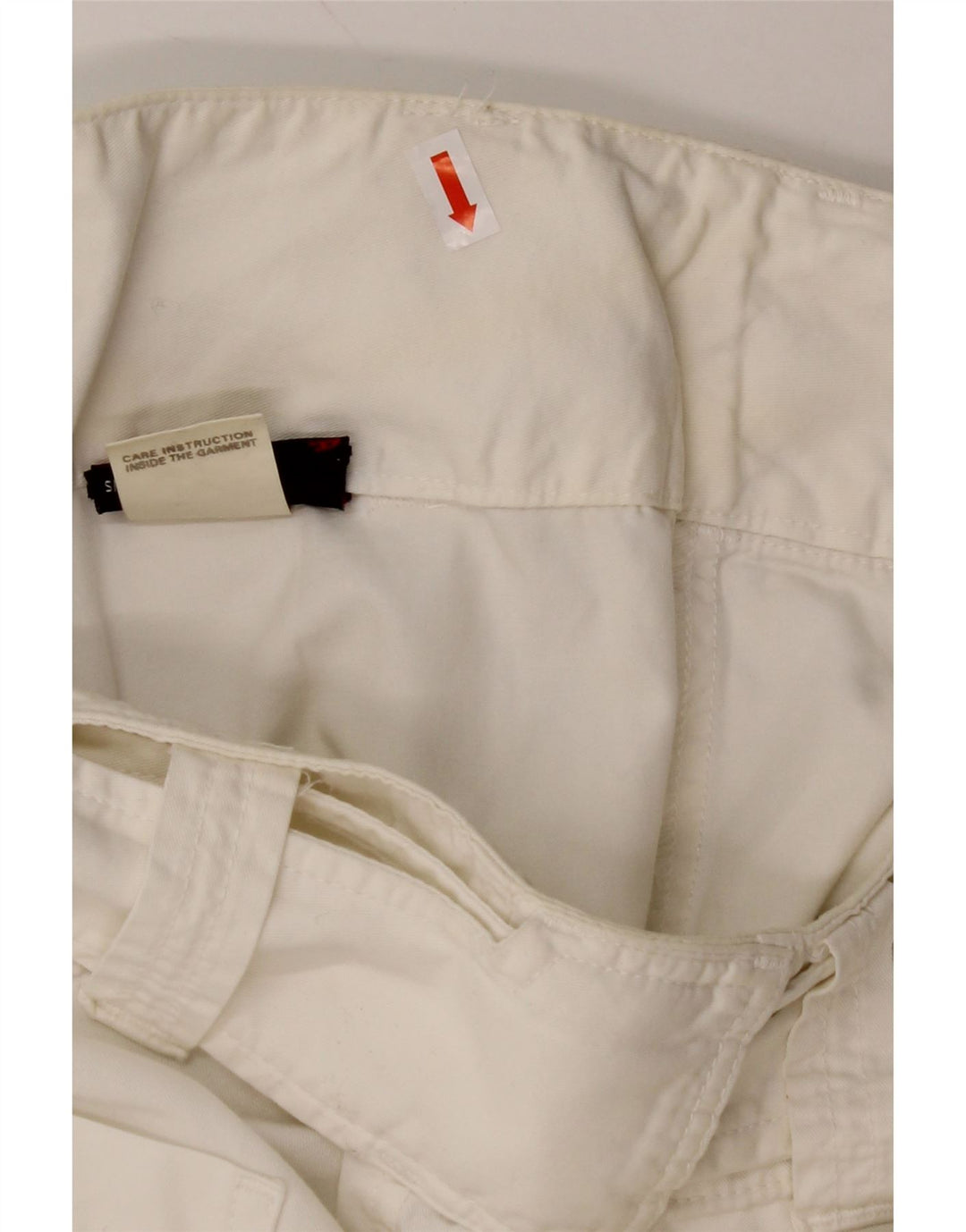 DIESEL Pantalon Chino Coupe Ample Femme W28 L31 Coton Blanc