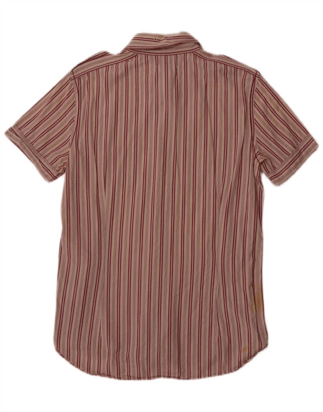 Chemise à Manches Courtes Homme Diesel Coton Rayé Rouge Moyen