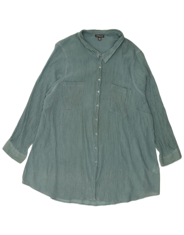 Marks & Spencer Chemise autographe pour femme UK 26 5XL Vert Viscose