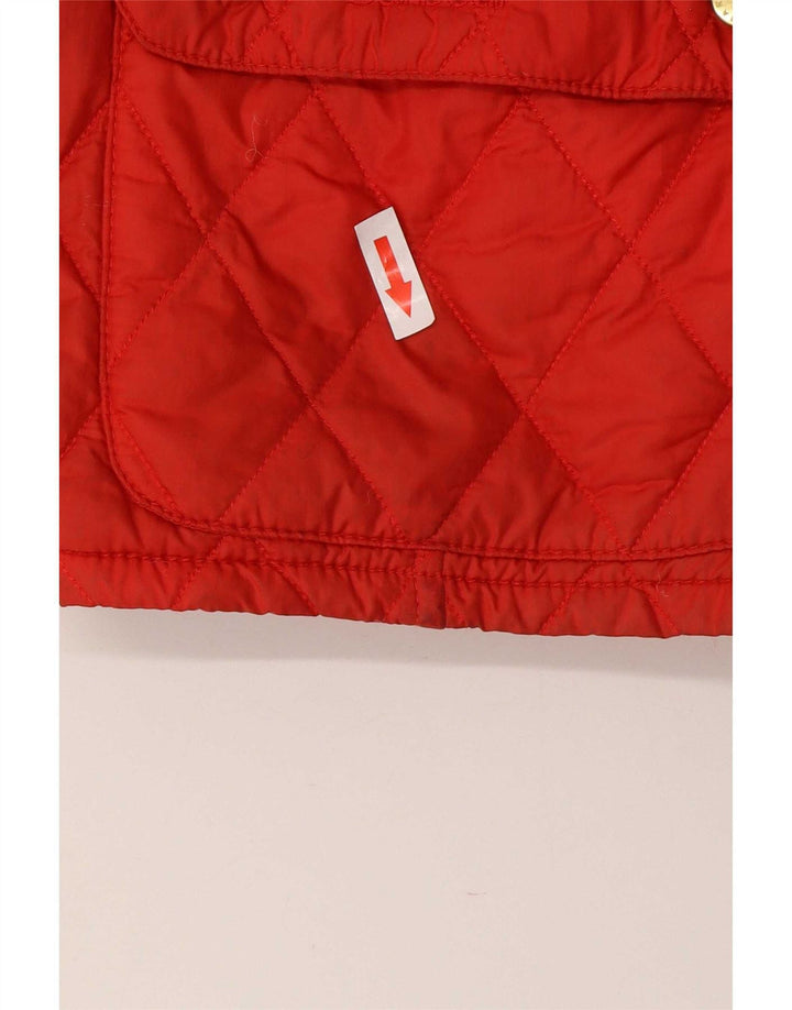 Barbour Veste matelassée pour femme UK 12 Medium Rouge Polyamide