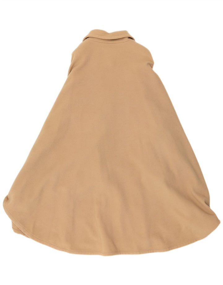 vintage Femme Poncho Manteau Taille Unique Beige Paisley Laine