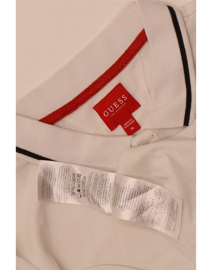 Guess Polo Homme Blanc Moyen Coton