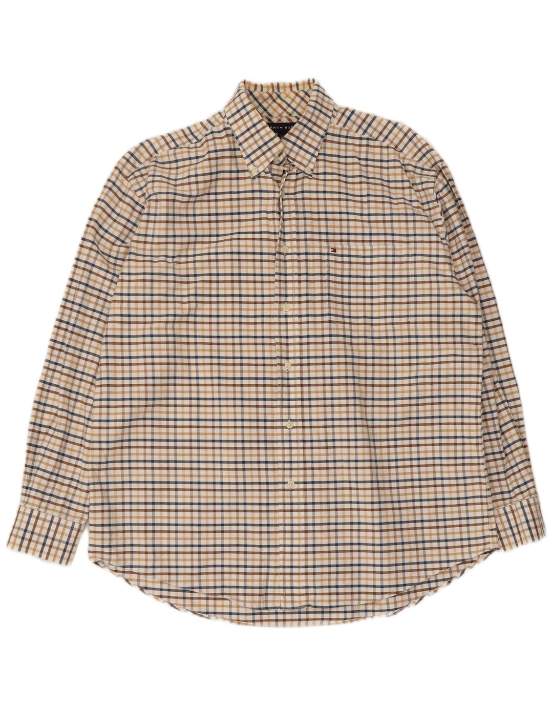 Tommy Hilfiger Chemise Homme Grand Carreau Beige