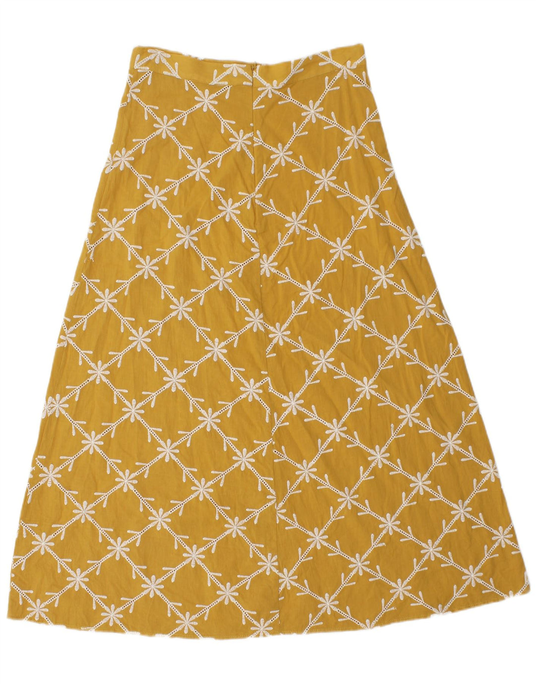 Zara Femme Jupe A-Line Medium W28 Jaune Floral