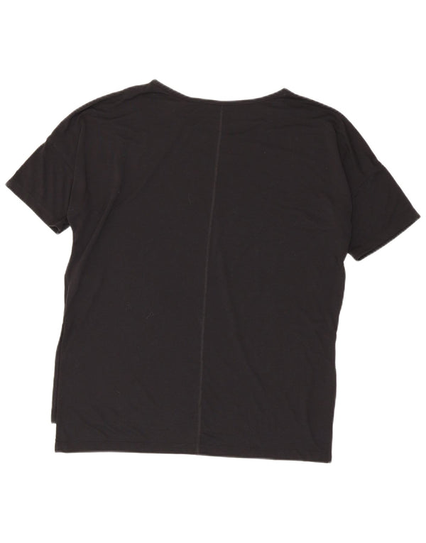 Nike T-shirt surdimensionné Dri Fit pour femme UK 14 Noir moyen Polyester
