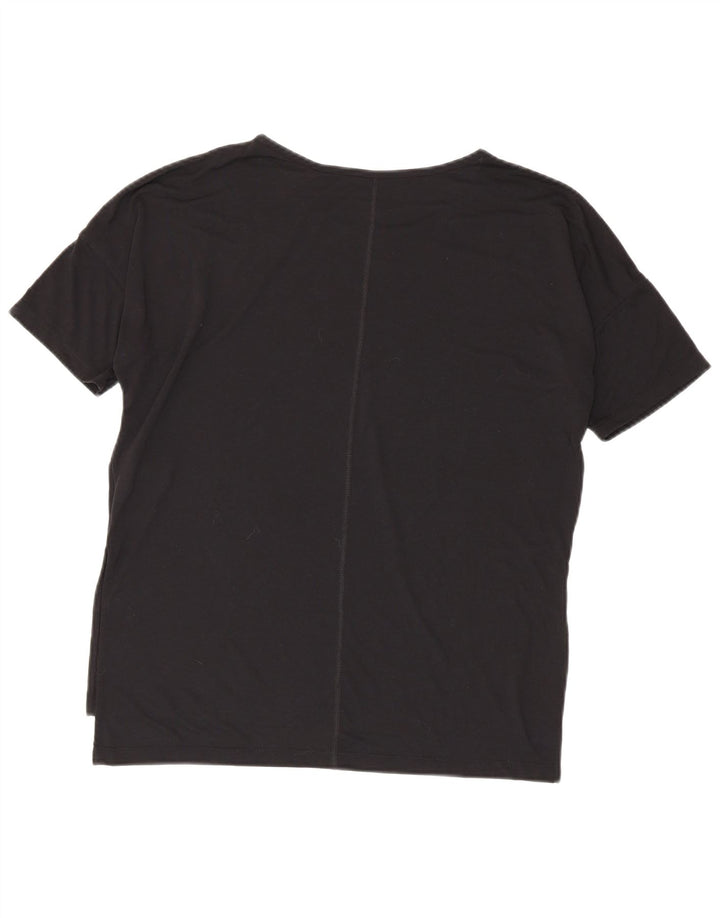 Nike T-shirt surdimensionné Dri Fit pour femme UK 14 Noir moyen Polyester