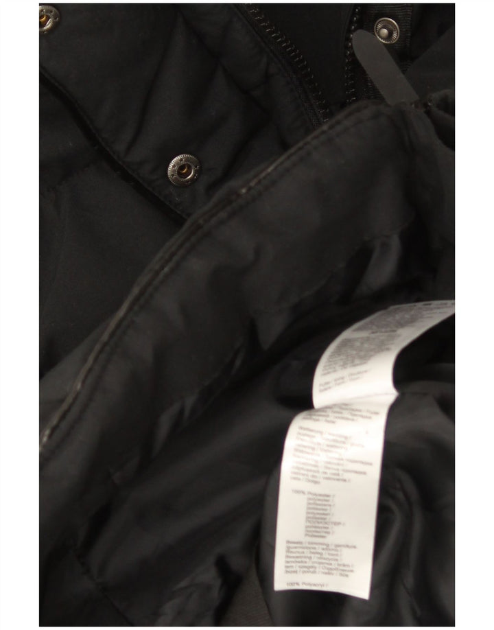 Alpenblitz Manteau rembourré à capuche pour femme UK 22 2XL Noir Polyester