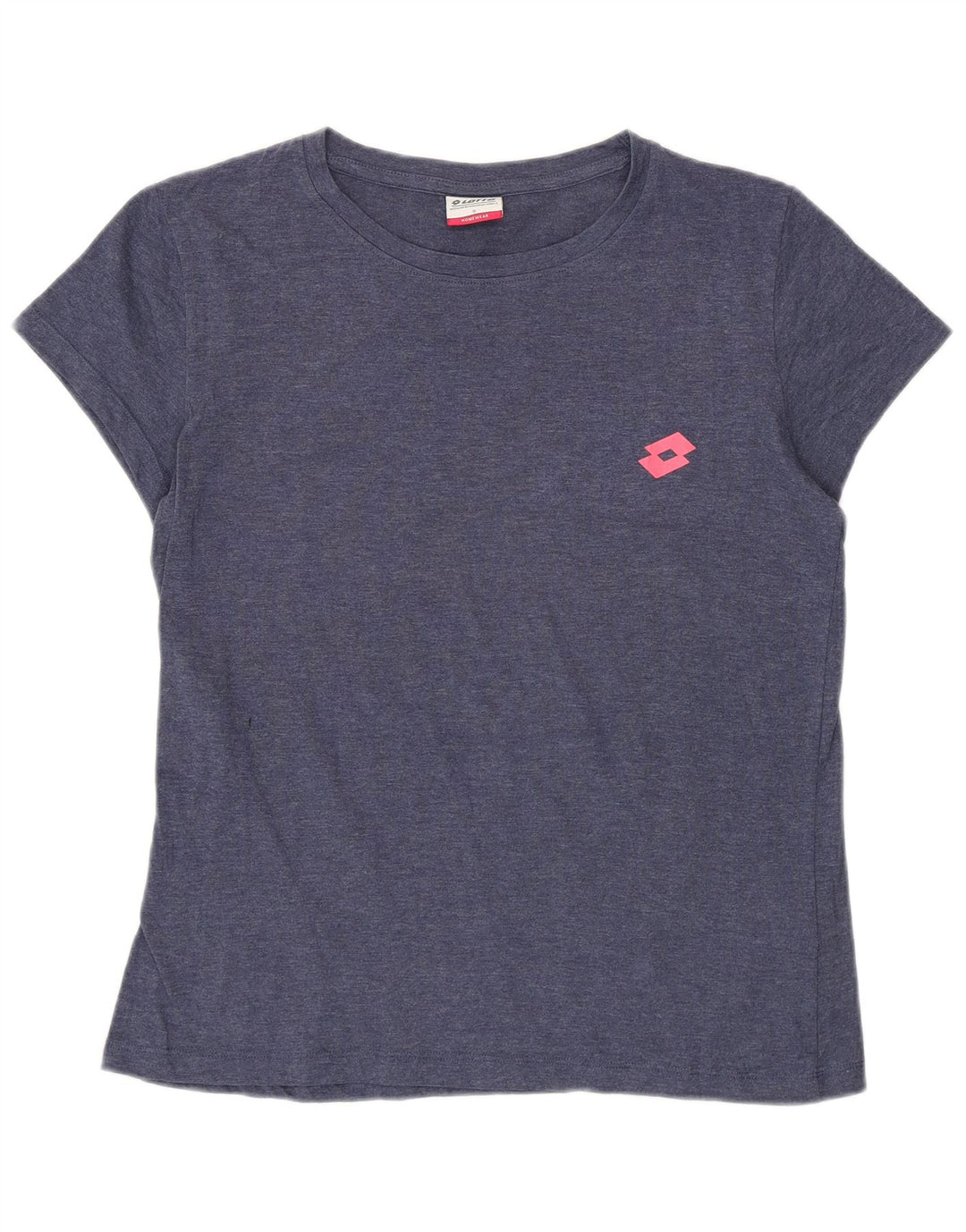 Lotto T-Shirt Femme Top UK 8 Small Bleu Marine Coton