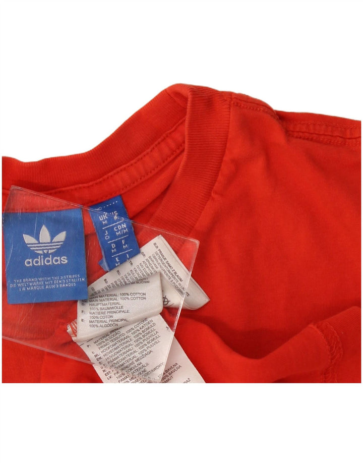 Adidas T-Shirt Graphique Homme Rouge Moyen Coton