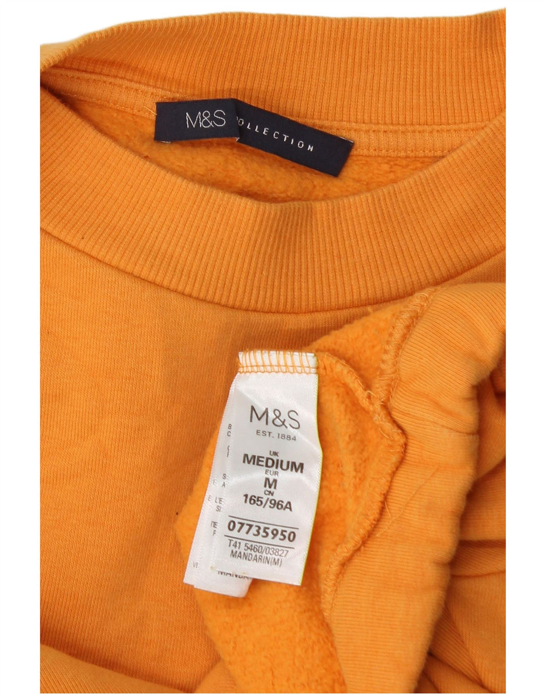 Marks & Spencer Sweat-shirt court surdimensionné pour femme UK 14 Orange moyen