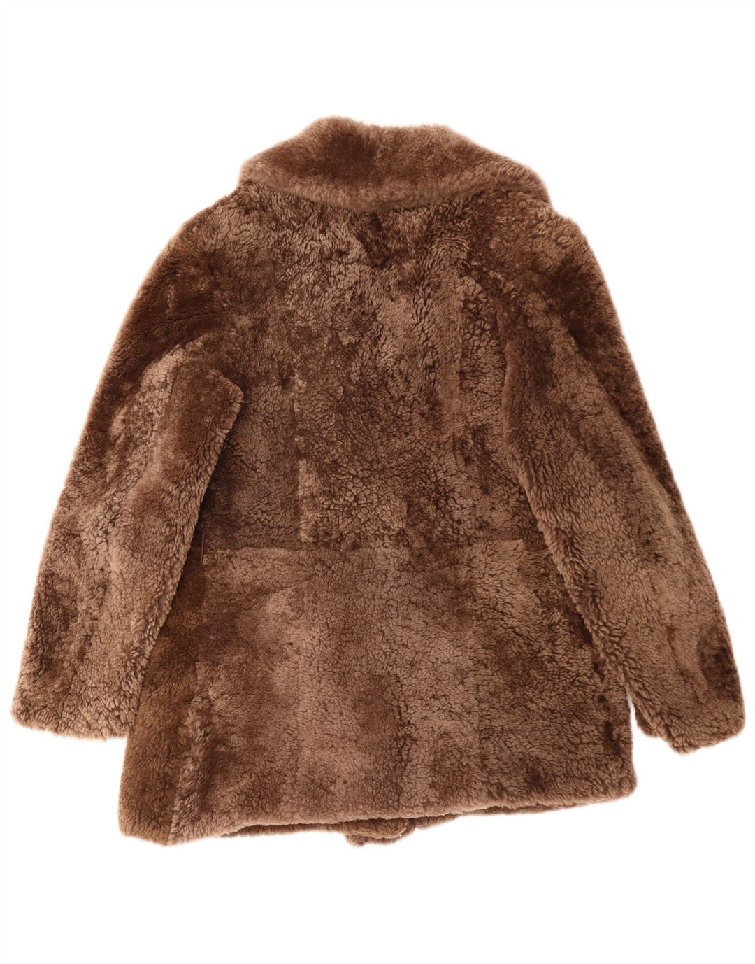 Anfor Veste en peau de mouton à double boutonnage pour femme IT 44 Marron moyen