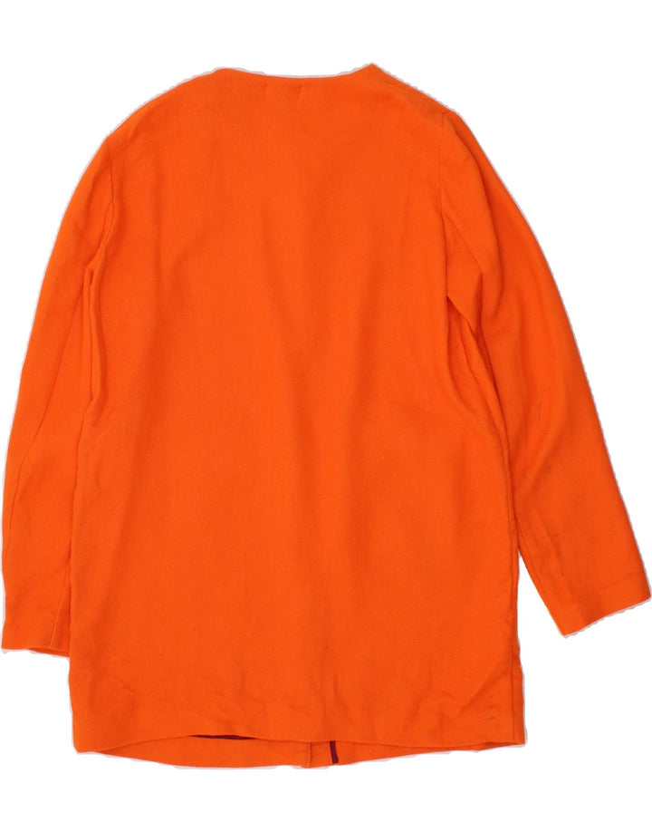 BENETTON Womens Overcoat UK 12 Medium Orange Cotton Vintage Benetton and Second-Hand Benetton from Messina Hembry 
