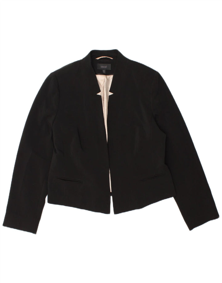 Coast Veste Blazer Femme UK 14 Grand Noir Polyester