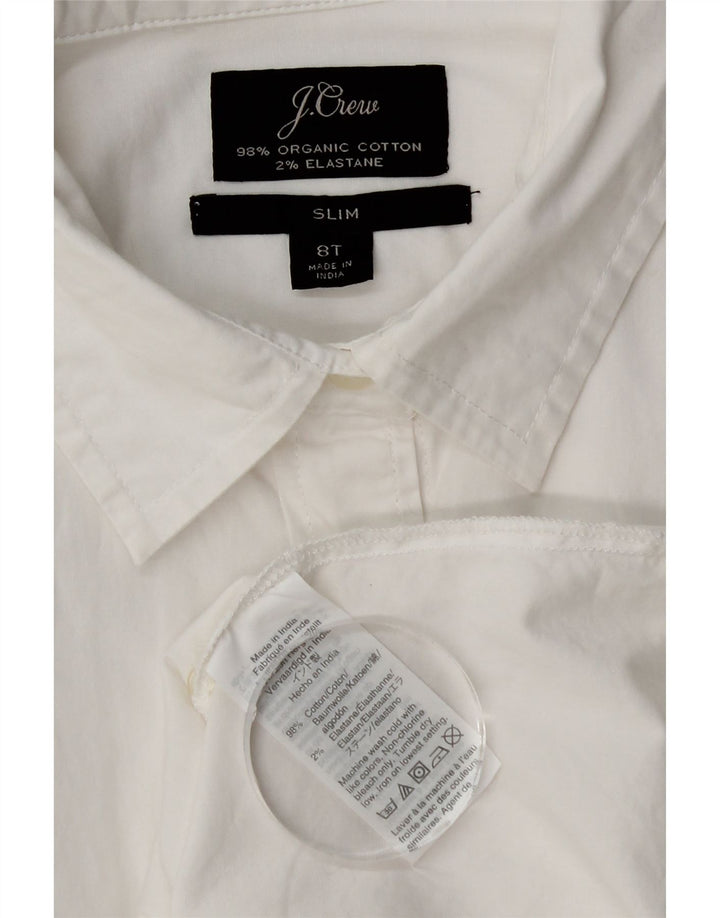 J. Crew Chemise Slim Femme US 8 Coton Blanc Moyen