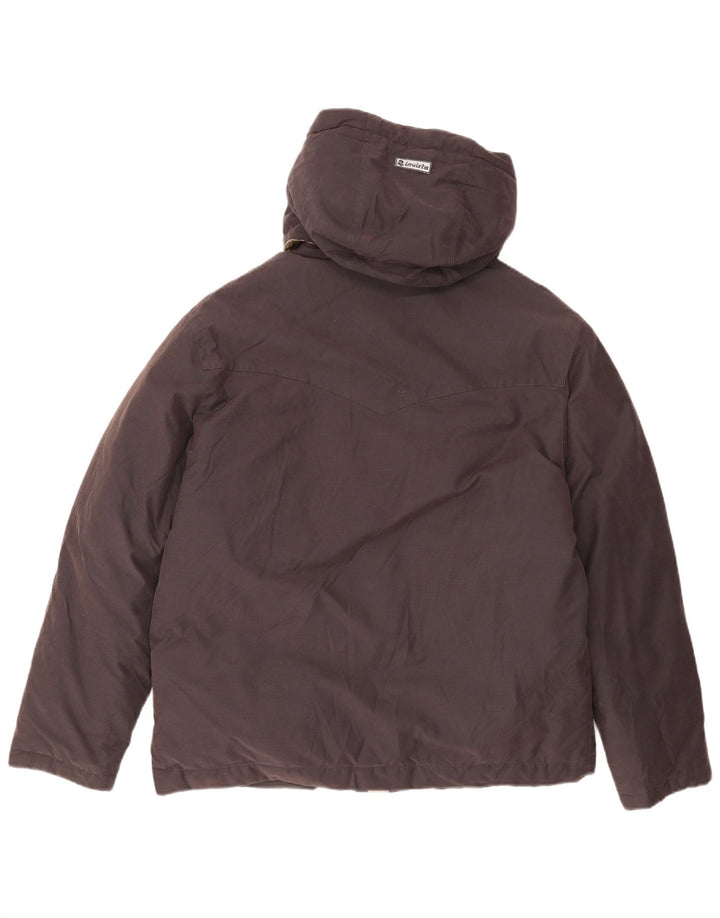 Invicta Veste matelassée à capuche pour homme UK 40 Large Noir Coton