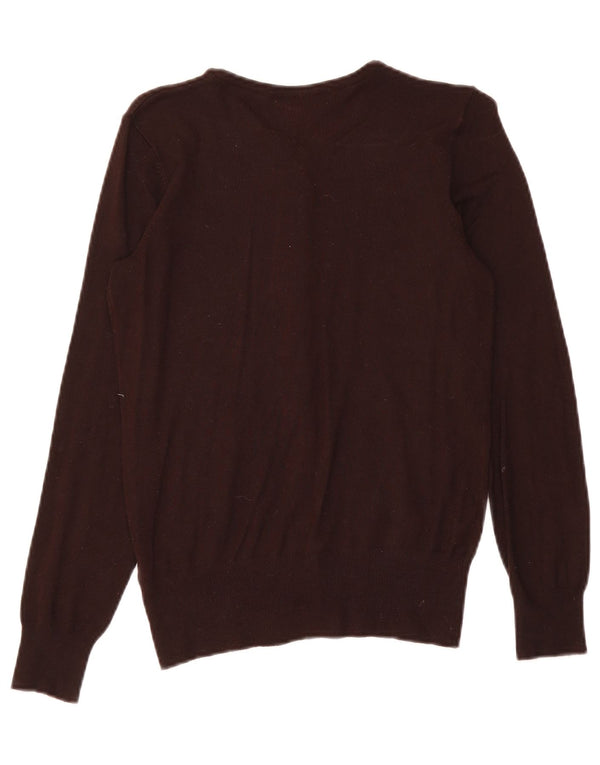 Marks & Spencer Pull Cardigan pour Femme UK 10 Petite Viscose Marron
