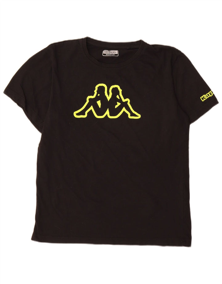 Kappa T-Shirt Graphique Homme Noir Moyen Coton