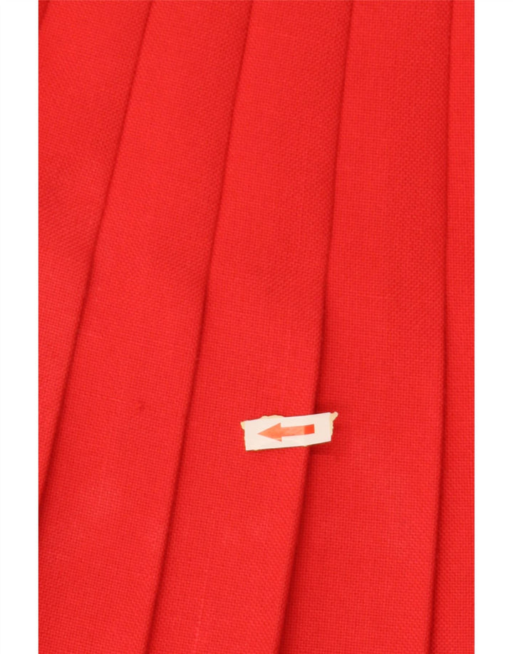 VINTAGE Jupe Plissée Couteau Femme IT 36 XS W24 Rouge