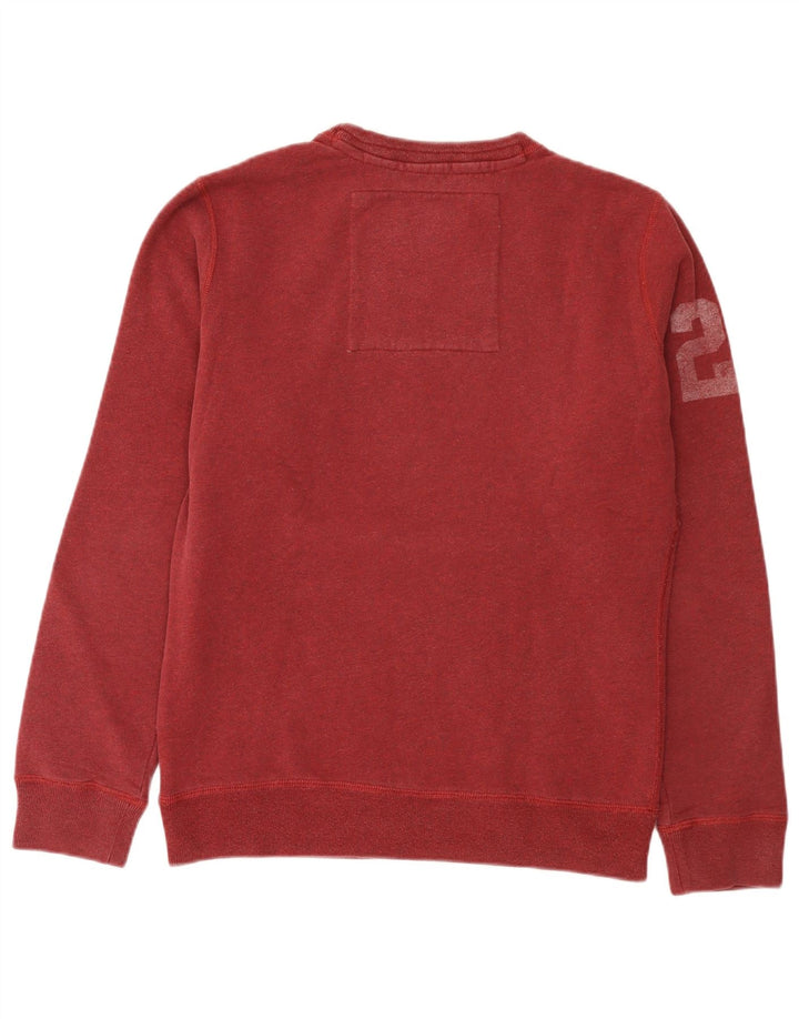 Superdry Sweat-shirt graphique en coton bordeaux moyen pour homme