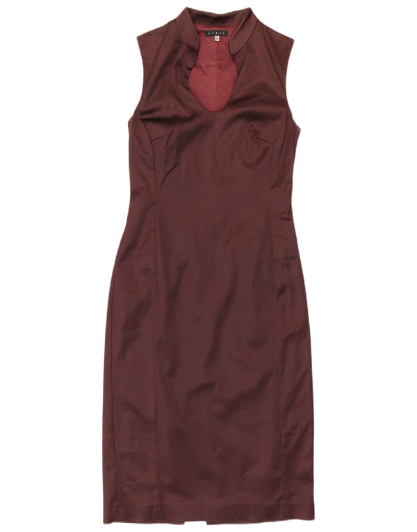 Coast Robe moulante sans manches pour femme UK 42 en acétate bordeaux moyen