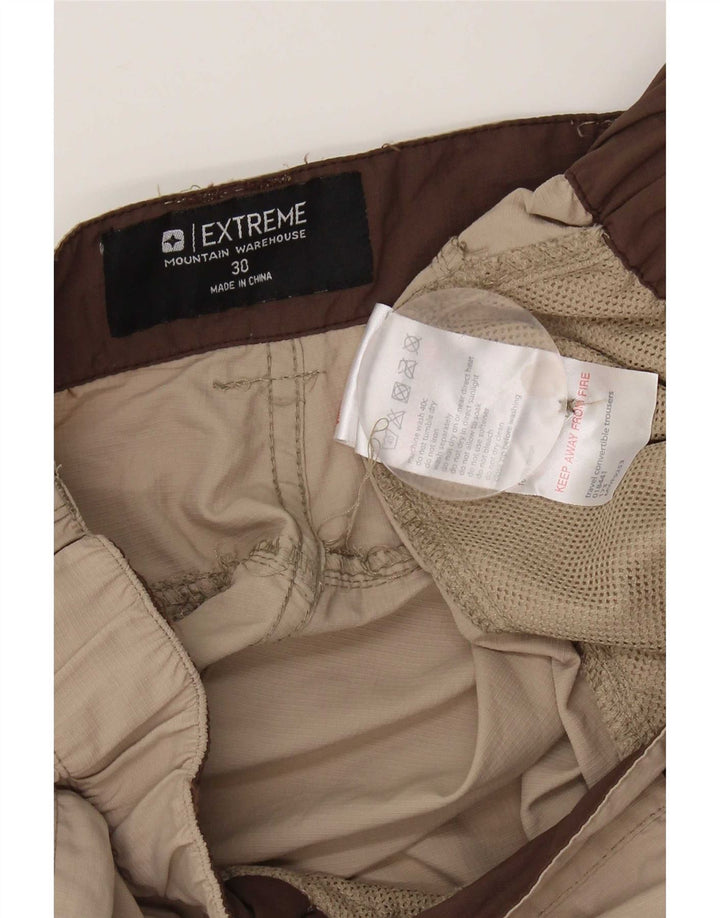 Mountain Warehouse Pantalon Cargo Droit Femme W30 L31 Nylon Beige
