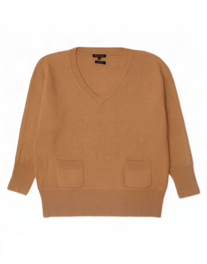 Massimo Dutti Pull col V pour femme UK 14 Laine beige moyen