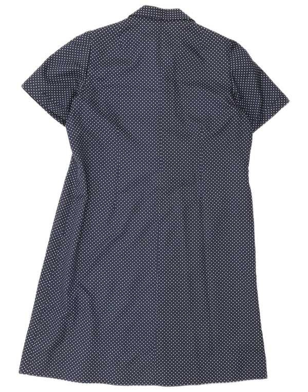 vintage Womens Shift Dress UK 16 Grand Bleu Marine Repéré