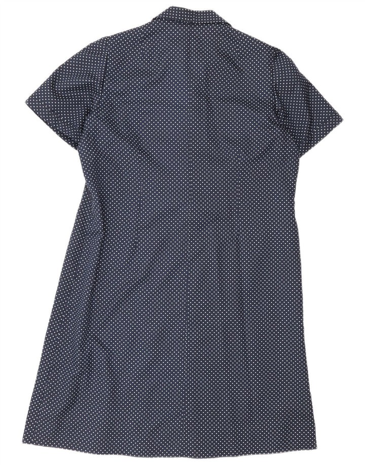 vintage Womens Shift Dress UK 16 Grand Bleu Marine Repéré