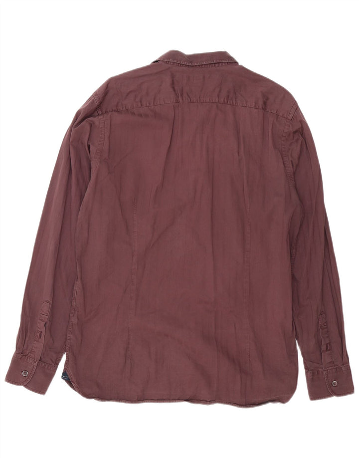 TED BAKER Chemise Homme Taille 4 Large Bordeaux