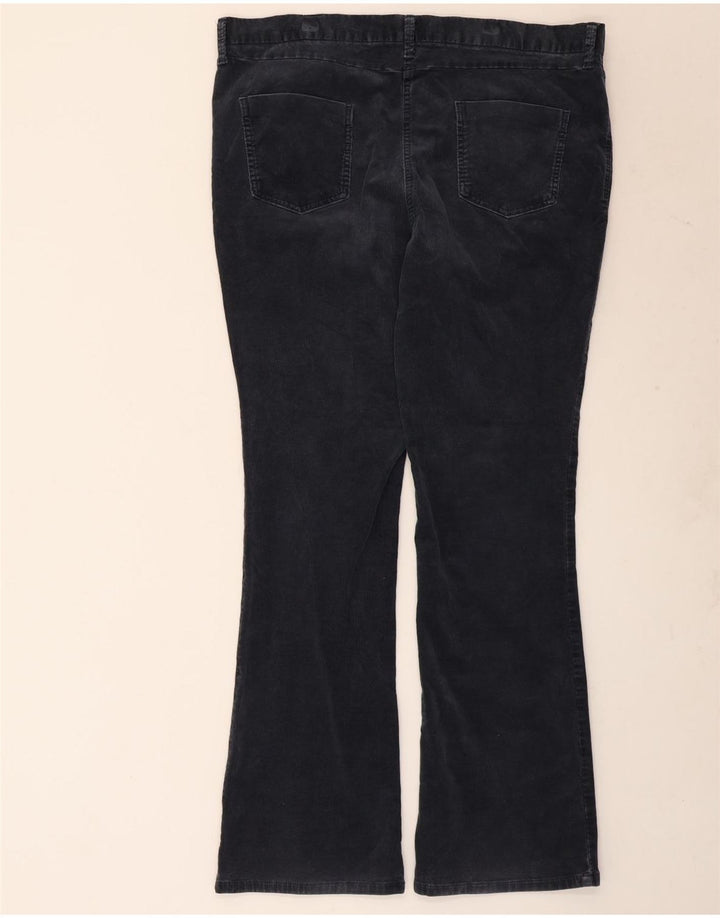 Marks & Spencer Pantalon Bootcut Velours Côtelé Femme W40 L33 Bleu Marine