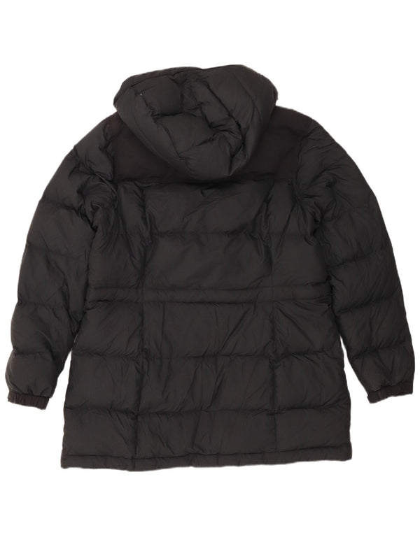 L.L.Bean Veste matelassée à capuche pour femme UK 16 Large Gris Polyester