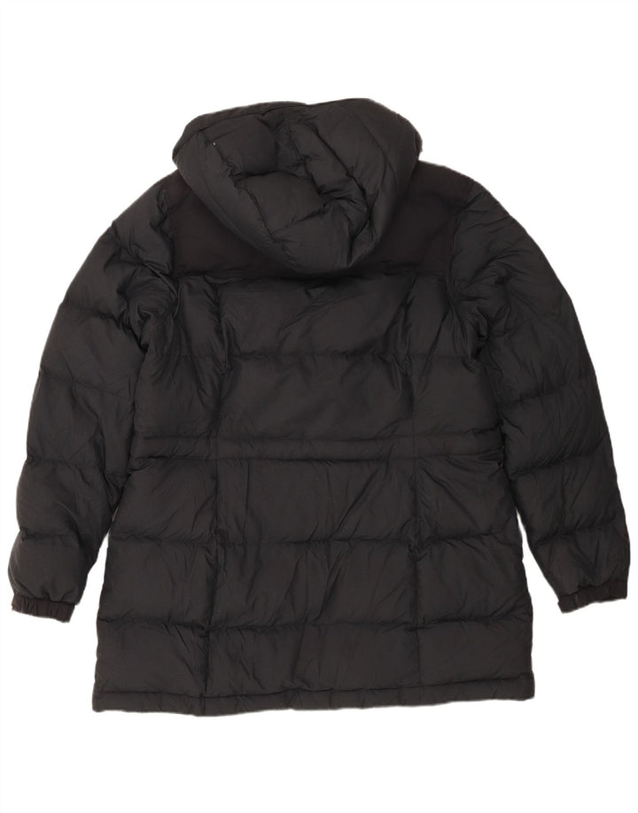 L.L.Bean Veste matelassée à capuche pour femme UK 16 Large Gris Polyester