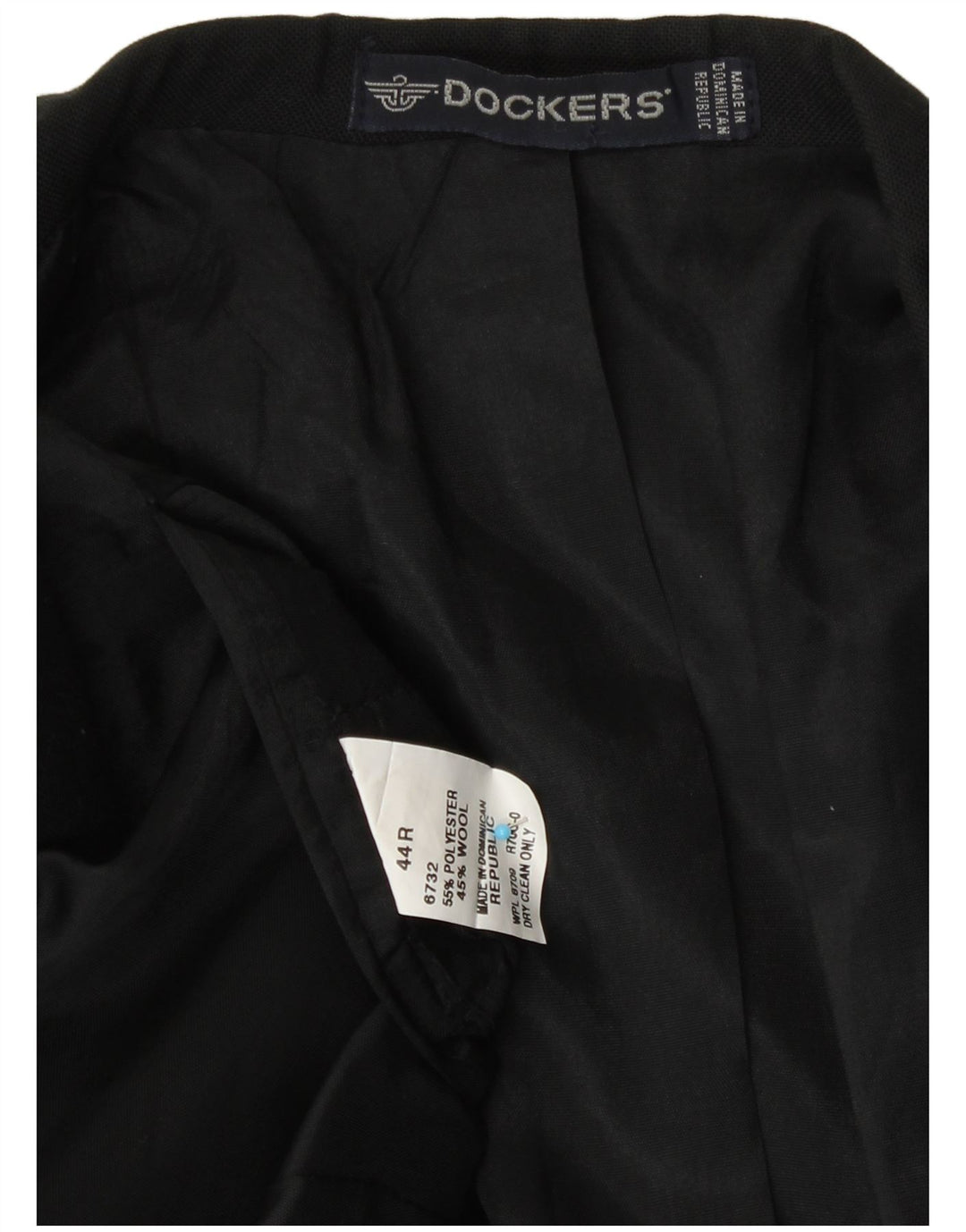 Dockers Veste Blazer 2 Boutons Homme UK 44 2XL Noir Polyester