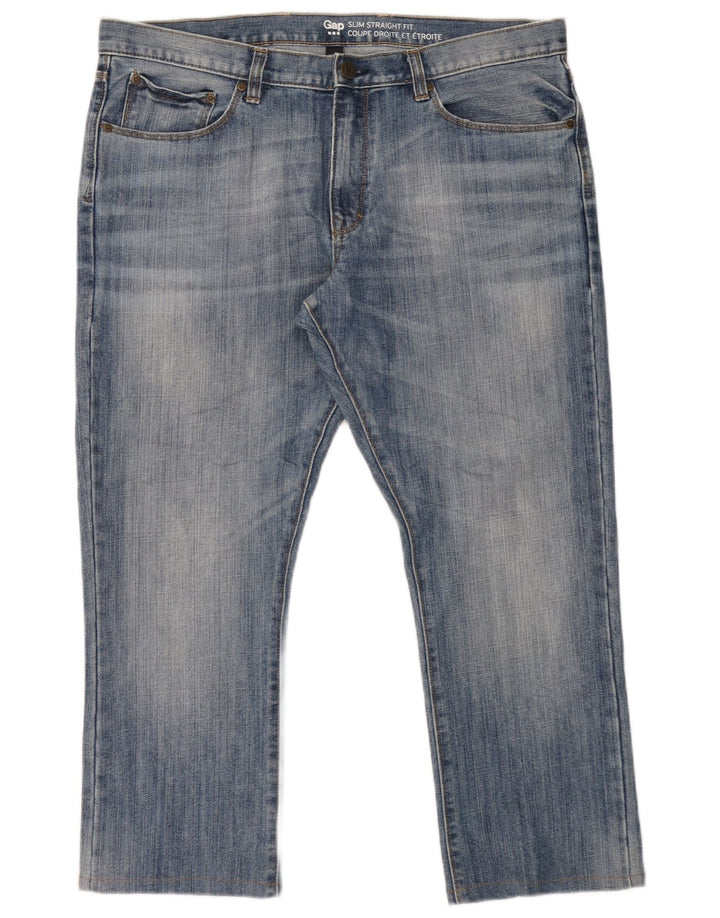 Gap Jean Slim Droit Homme W38 L27 Bleu Coton
