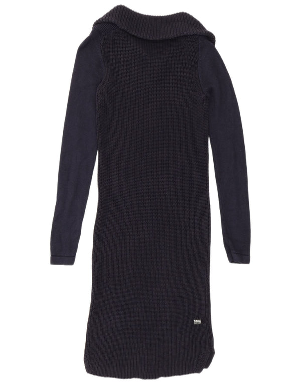 G-Star Robe pull à manches longues pour femme UK 10 Small Bleu marine