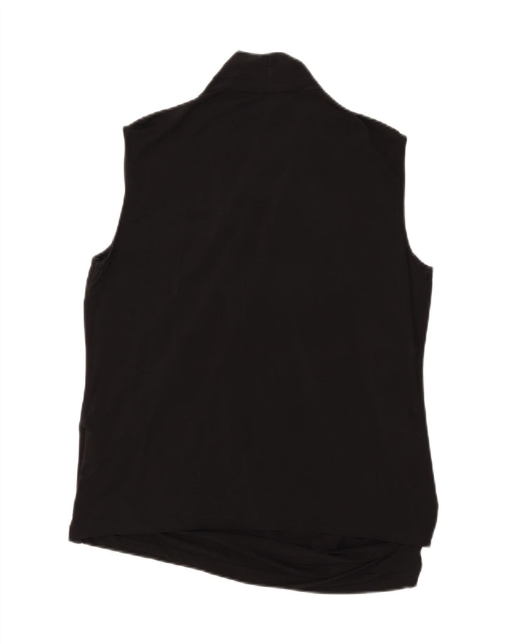 Max Mara Chemisier sans manches pour femme UK 20 2XL Noir Viscose