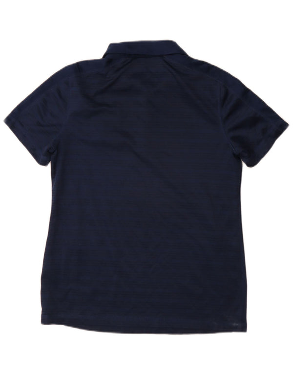 Adidas Rangers Polo pour femme UK 12 Medium Bleu marine à fines rayures Polyester