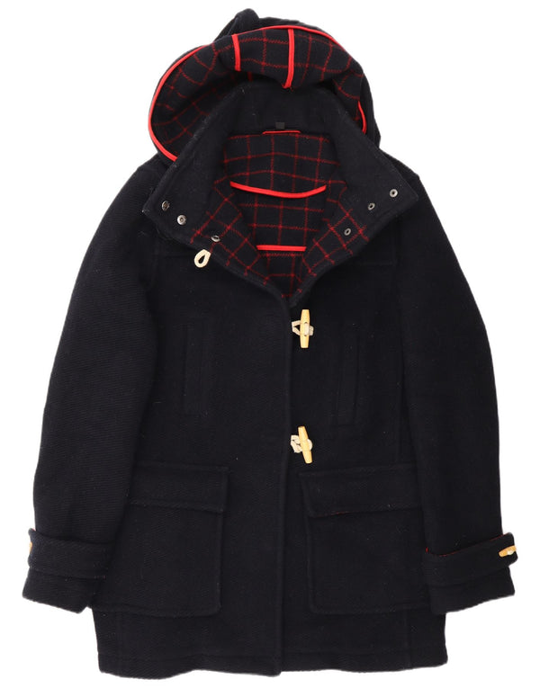 Topshop Duffle Coat à capuche pour femme UK 42 en laine bleu marine moyen