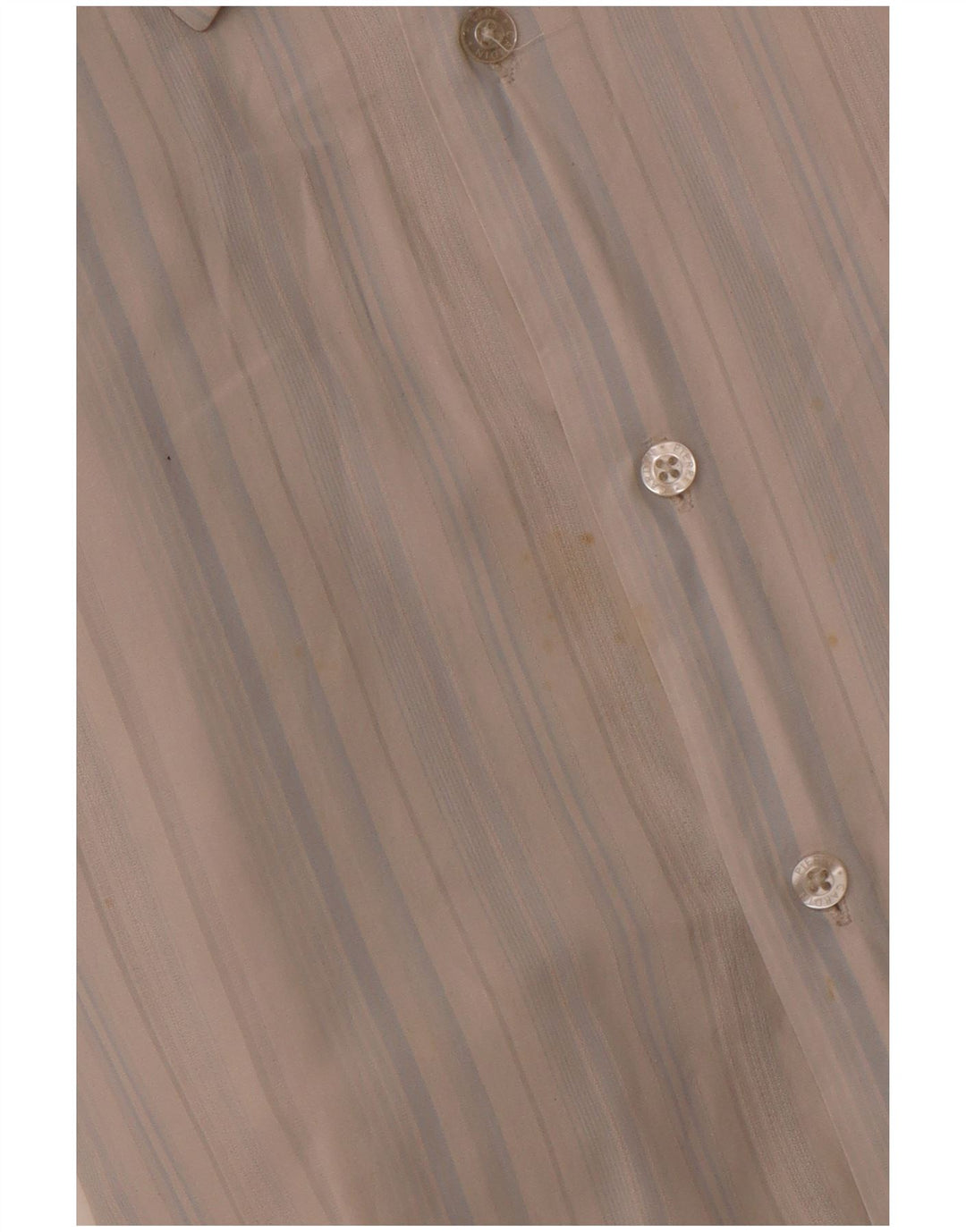 PIERRE CARDIN Chemise Manches Courtes Homme 2XL Bleu Rayé Coton