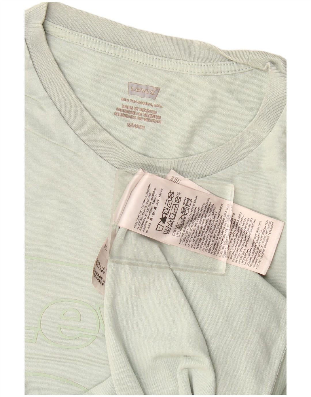 Levi's T-Shirt Graphique Femme UK 10 Small Kaki