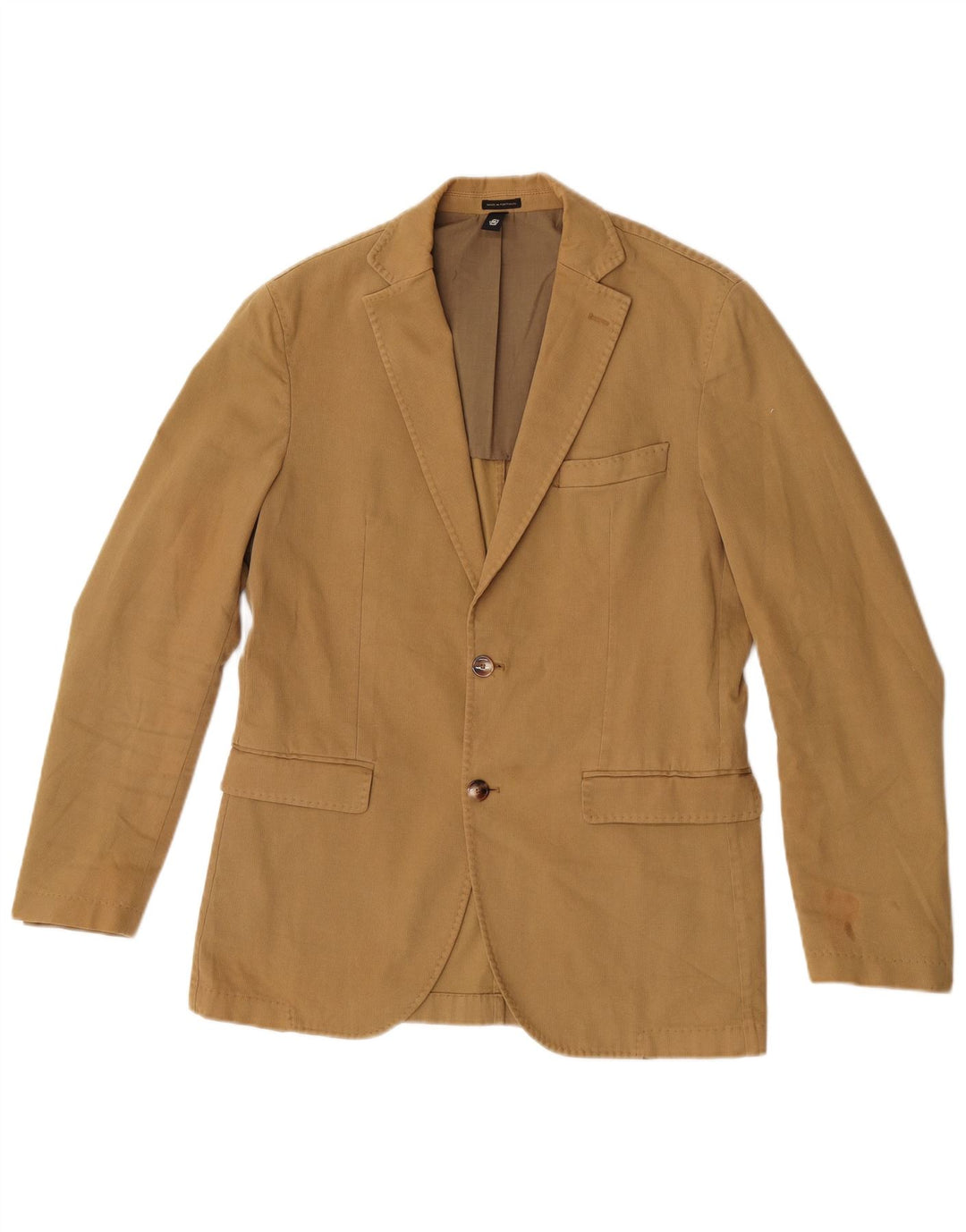 Massimo Dutti Veste Blazer 2 Boutons Homme EU 48 Coton Kaki Moyen